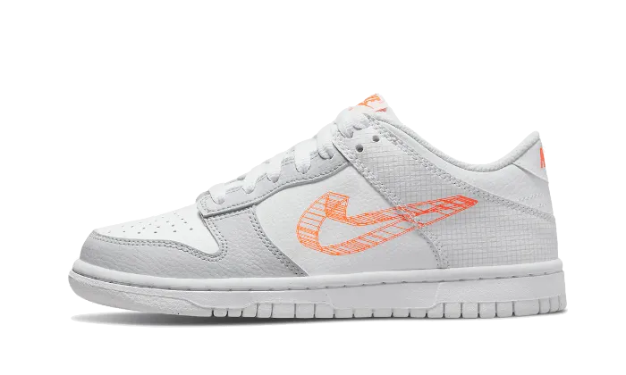 Nike Dunk Low 3D Swoosh White Grey Dual Density Midsole