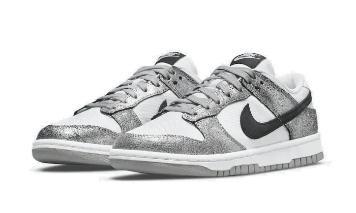Nike Dunk Low Golden Gals Metallic Silver Sporty Style