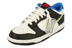 Nike Dunk Low GS Trainers Dq0977 100 running in a marina area shoes Hook And Loop