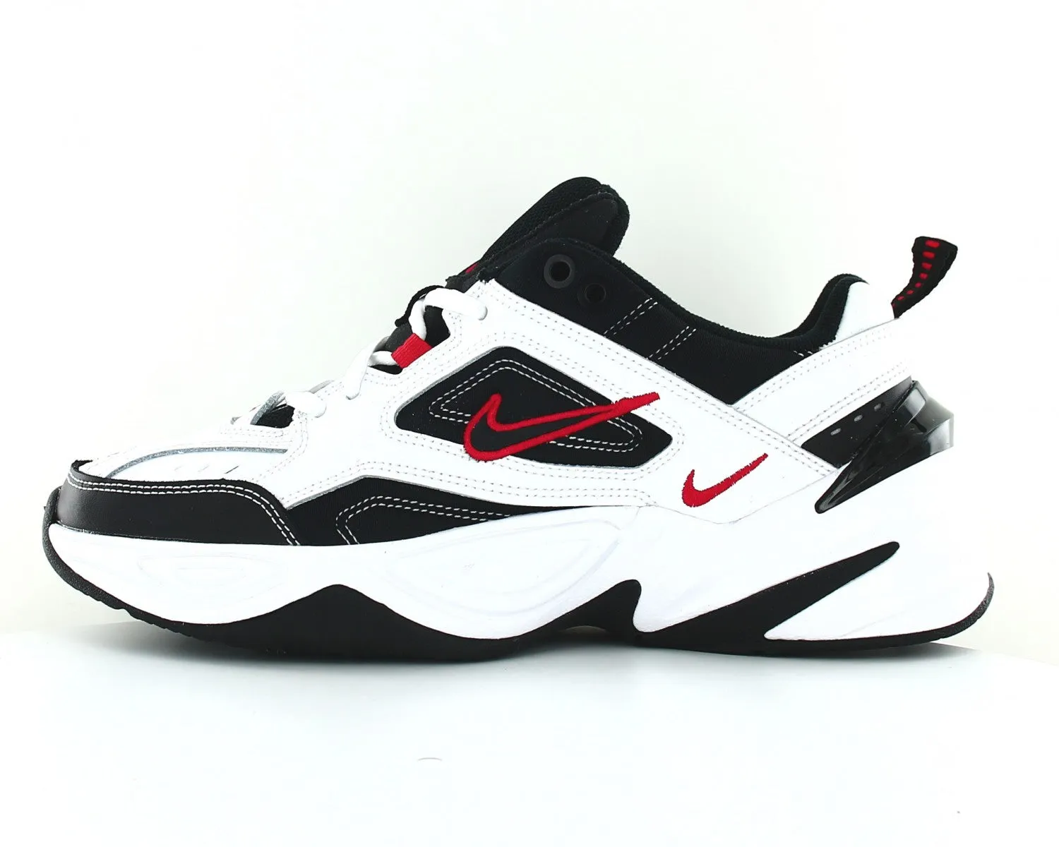Nike M2K Tekno Blanc Noir Rouge Kinetic Motion Engine Perforated Airflow Zones