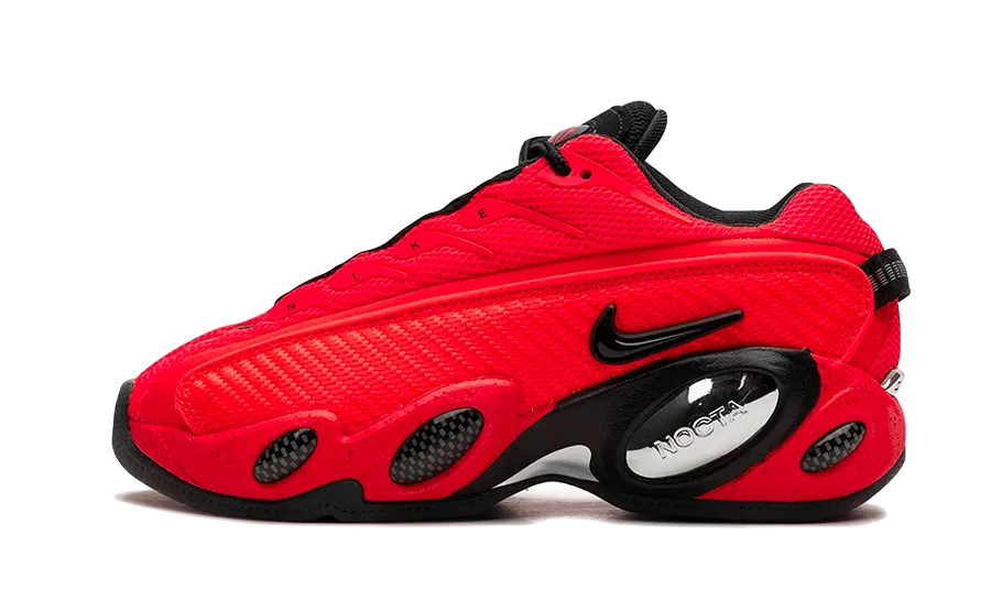 Nike NOCTA Glide Drake Bright Crimson Aero Dynamic Silhouette