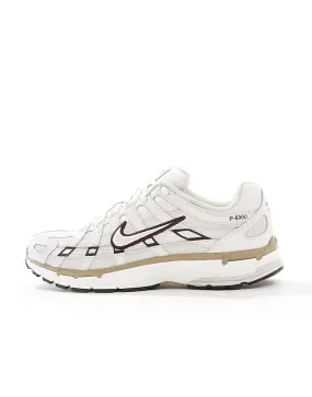 Nike P-6000 Blanc et marron Classic Silhouette