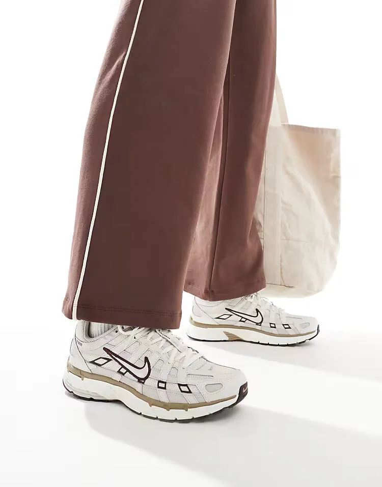 Nike P-6000 Blanc et marron Energy Return Core Clean Structure