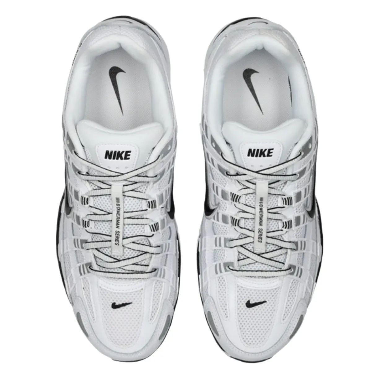 Nike P-6000 White Metallic Silver Black running with a durable outsole Secure Comfort