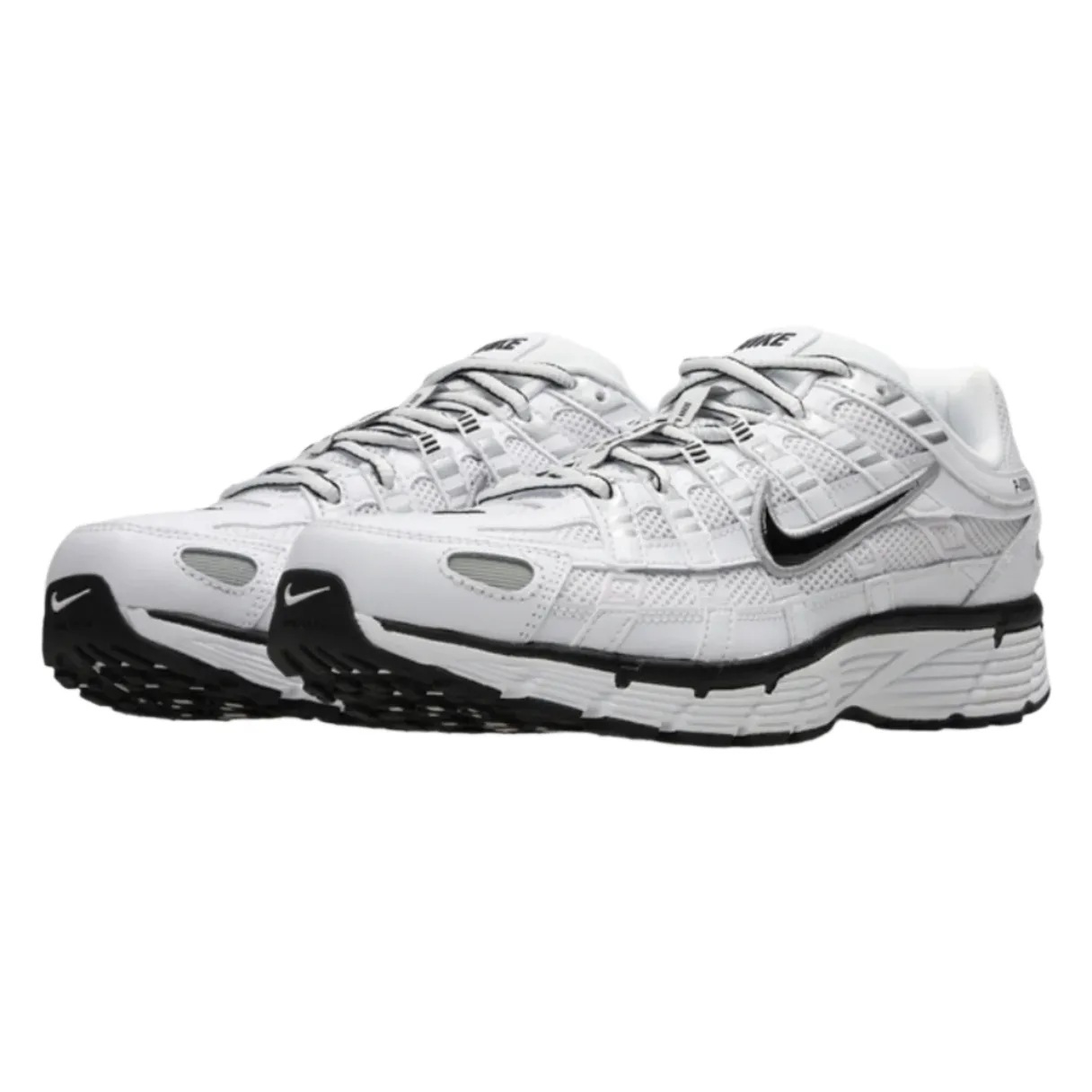 heel - support - mechanism - firmness shoes Nike P-6000 White Metallic Silver Black