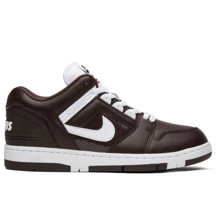 vegan shoes Travel Essential Nike SB Air Force 2 Low Supreme Brown