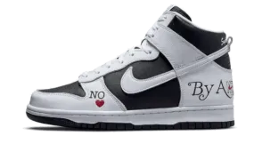 Cushioned Heel Counter Kevlar Reinforced Thread Nike SB Dunk High Supreme By Any Means Black