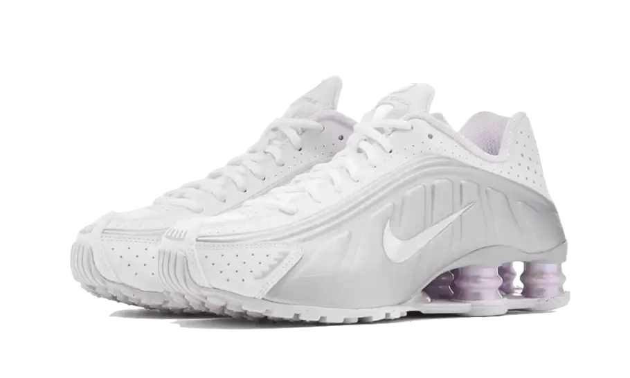 Nike Shox R4 Silver Purple Shock Absorber Sculpted Design