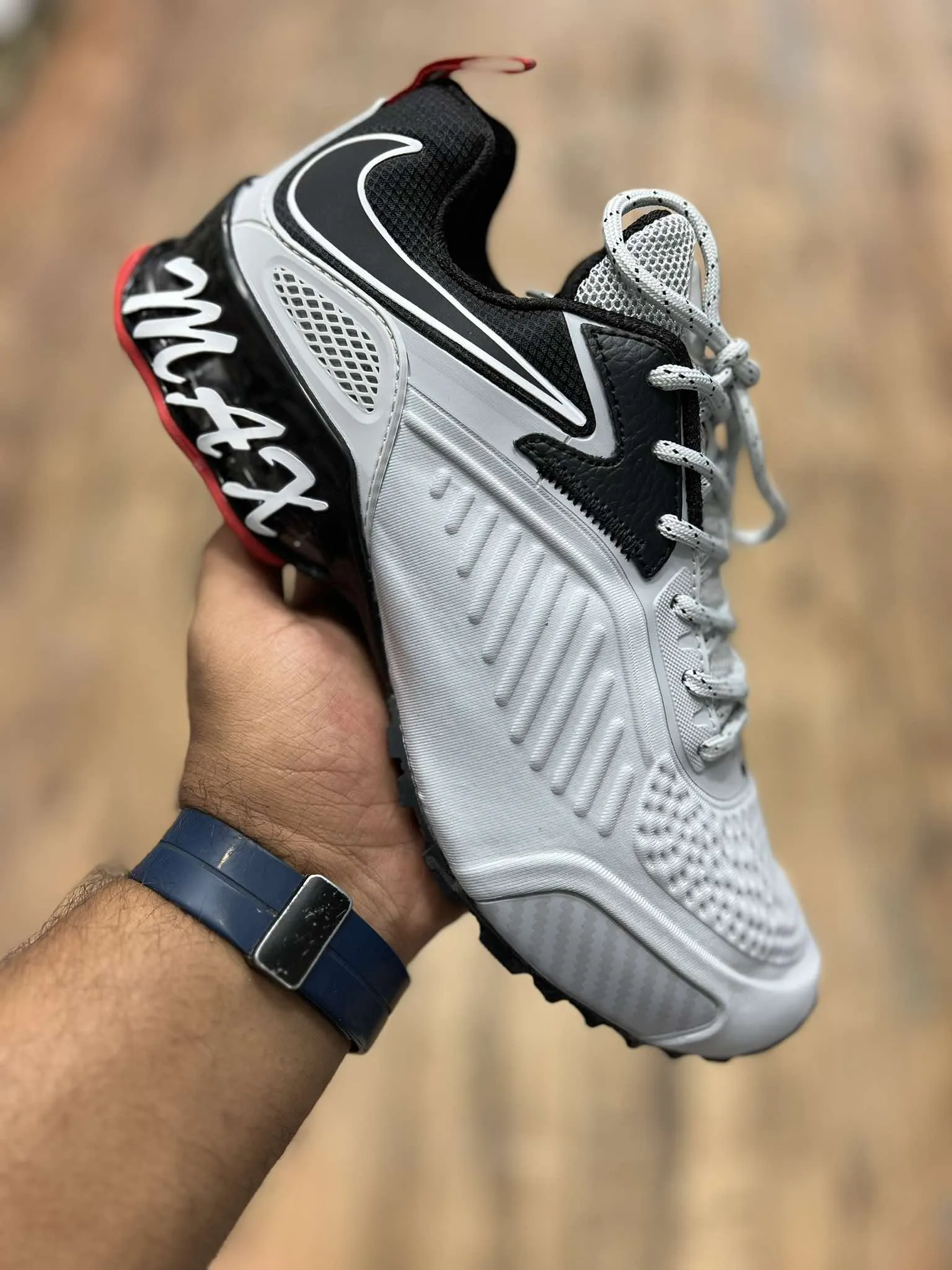 Nike Ultra Max Grey/Red Shock Diffusing Sculpted stability