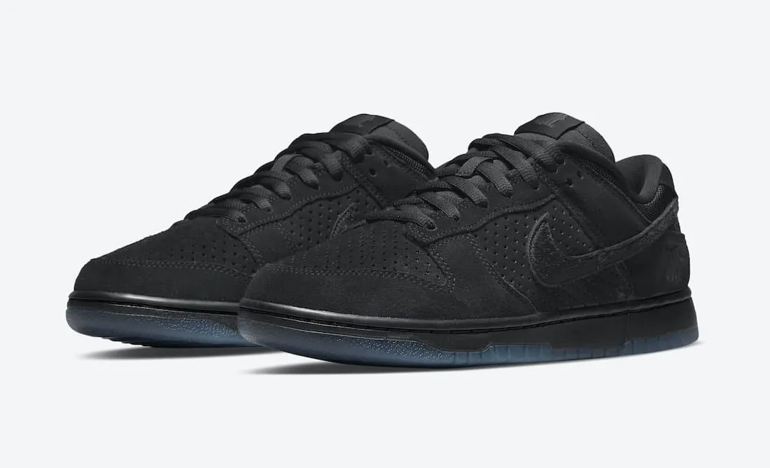 Nike Undefeated x Nike Dunk Low  5 on It  Black Ultra-soft wear Comfortable ankle
