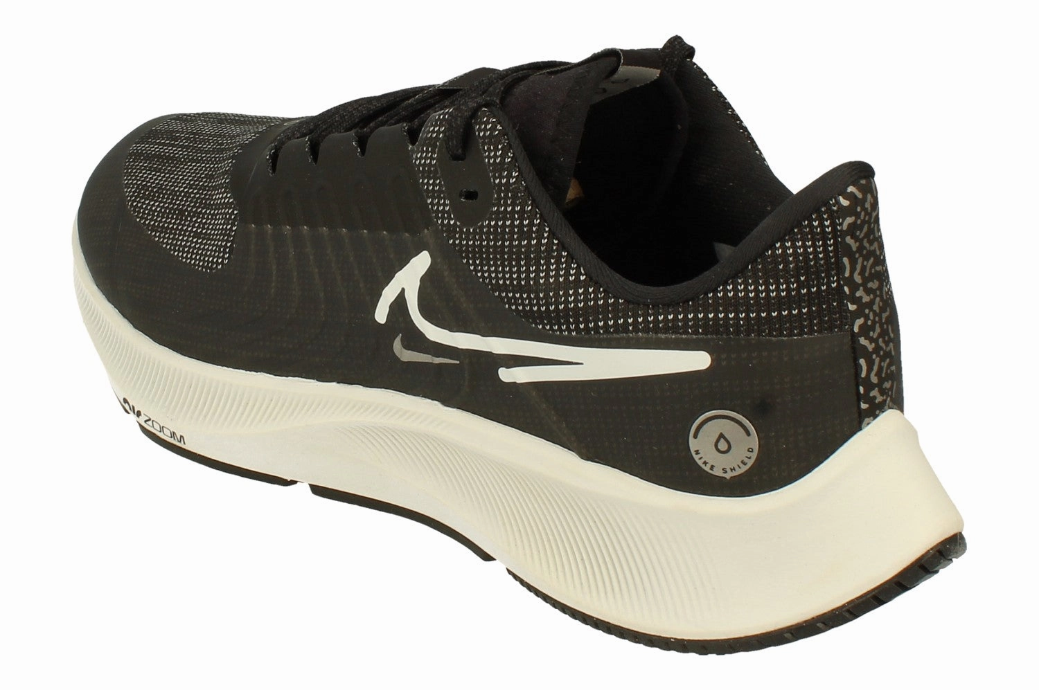 Nike Air Zoom Pegasus 38 Shield | Mens | Black Platinum Tint Motion Control Frame