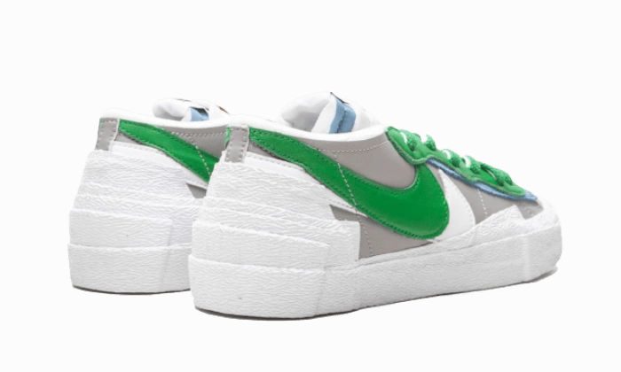 Stretchy sole Urban breathability Nike Blazer Low Sacai Medium Grey Classic Green