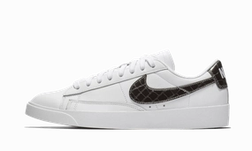 Vegan Leather Nike Blazer Low White Black Croc