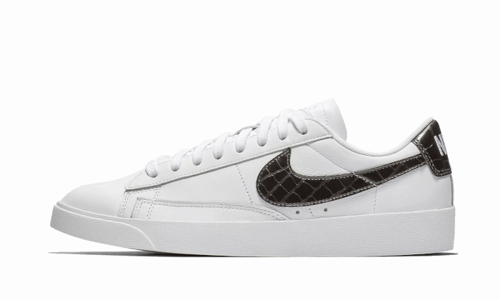 Vegan Leather Nike Blazer Low White Black Croc