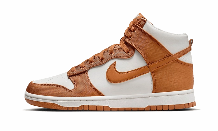 Nike Dunk High Satin Curry Distinctive materials Neutral Shade