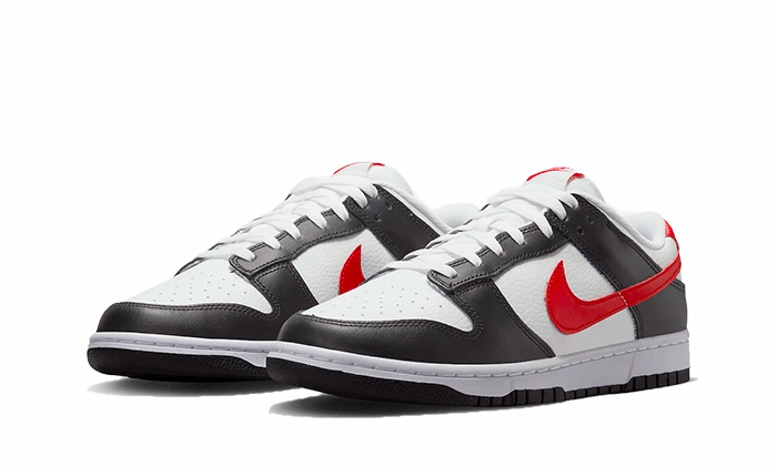Nike Dunk Low Black White Red Foot Care
