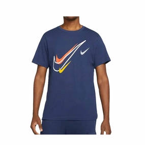 Nike Multi Swoosh Mens T-Shirt Navy Sport Fusion