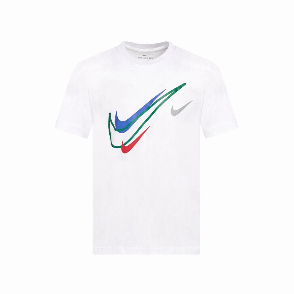 Nike Multi Swoosh Mens T-Shirt White Ankle Ease