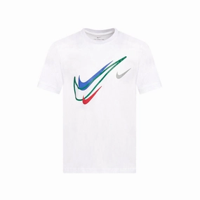 Nike Multi Swoosh Mens T-Shirt White Tough Build Sneaker Trends