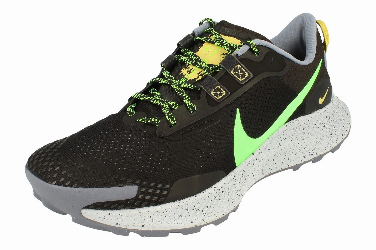 Impact Resistant Framework Versatile Look Nike Pegasus Trail 3 Mens Running Shoes DA8697 004 | Black and Green