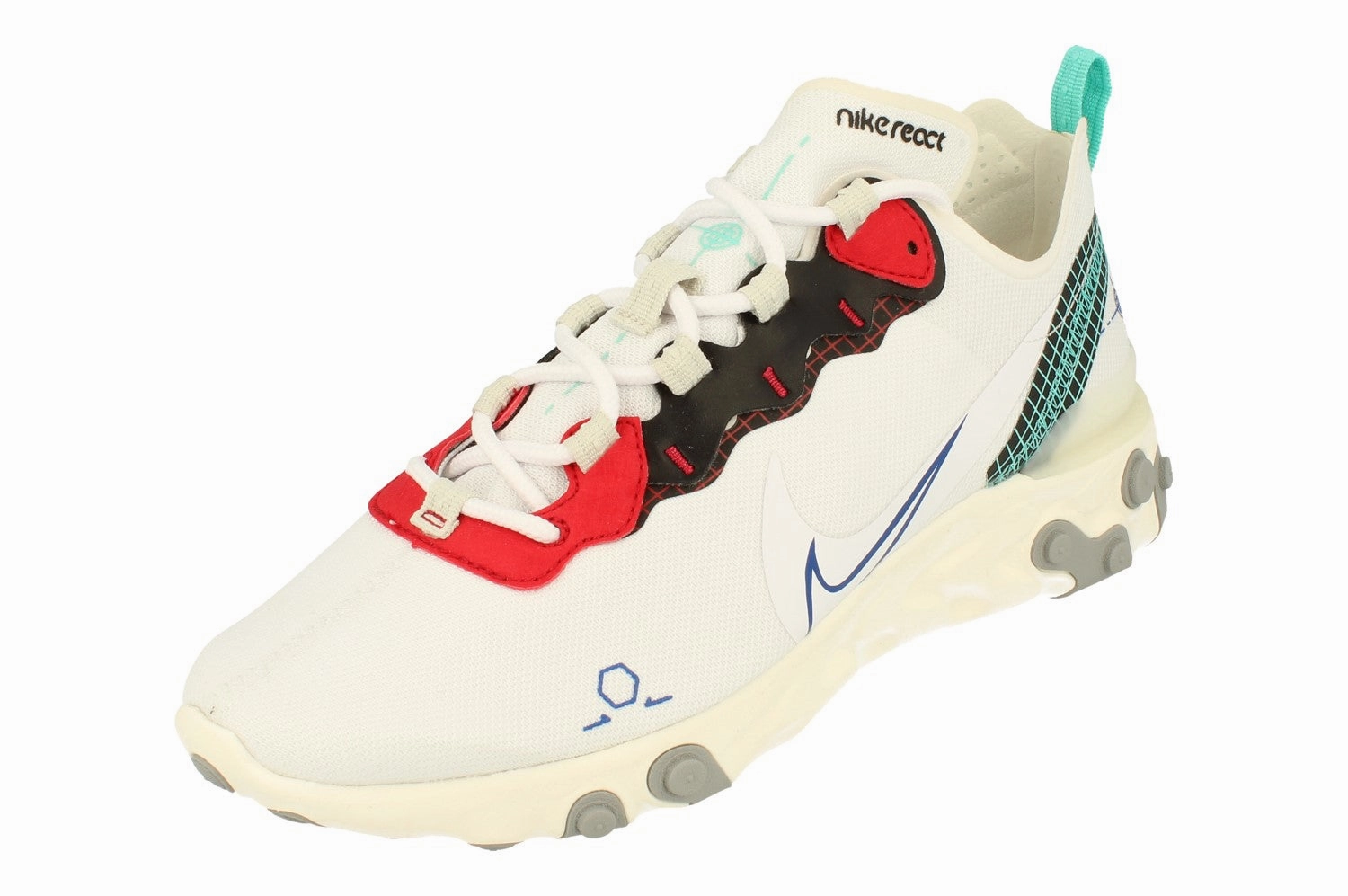 Nike React Element 55 Mens Cz7375 100 Cushioned Gear Non Slip Lacing System