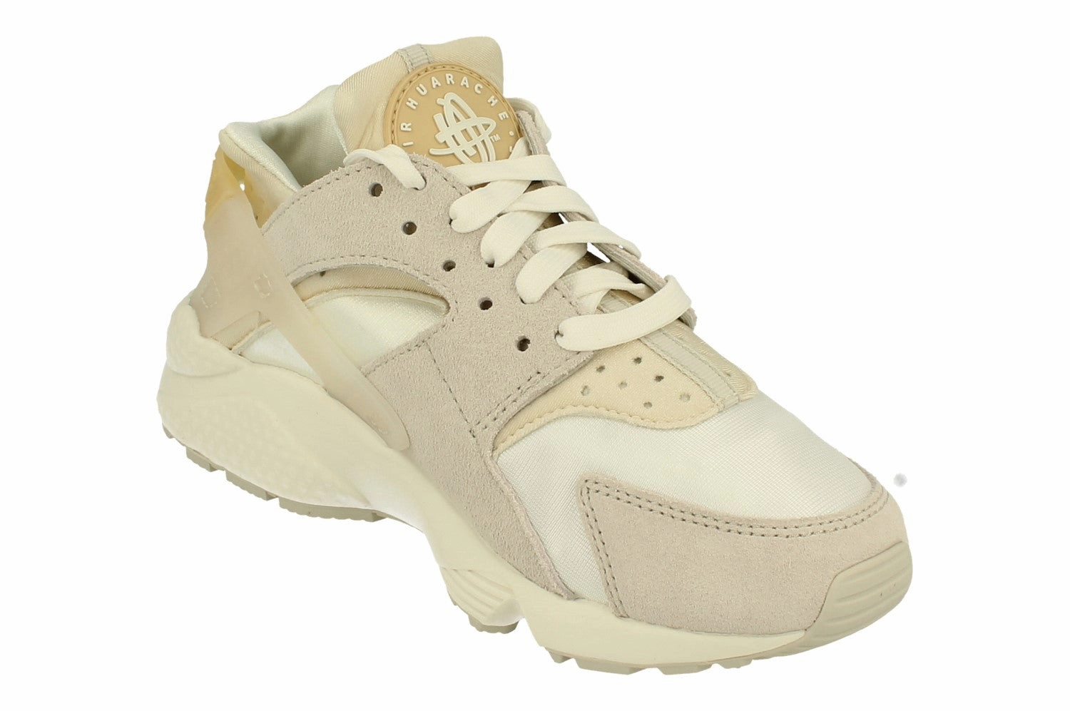 Nike Womens Air Huarache DX8952 001 running in university tracks shoes running in an intersection area shoes