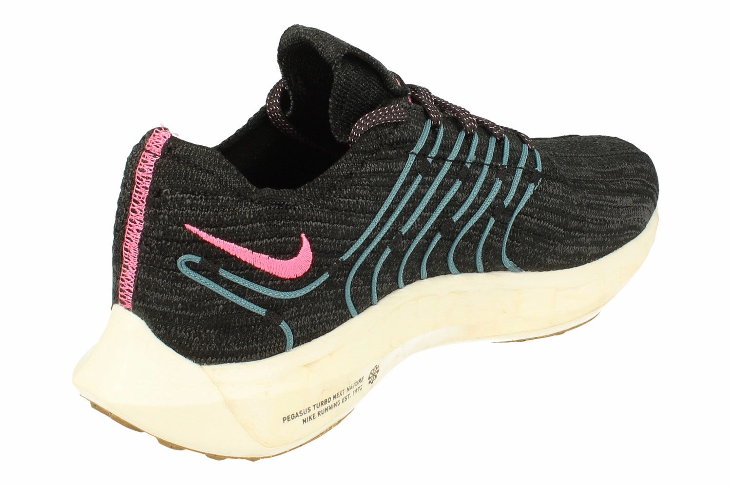 Nike Womens Pegasus Turbo Next Nature DM3414 004 running in a cross - country meet shoes Rough surface grip