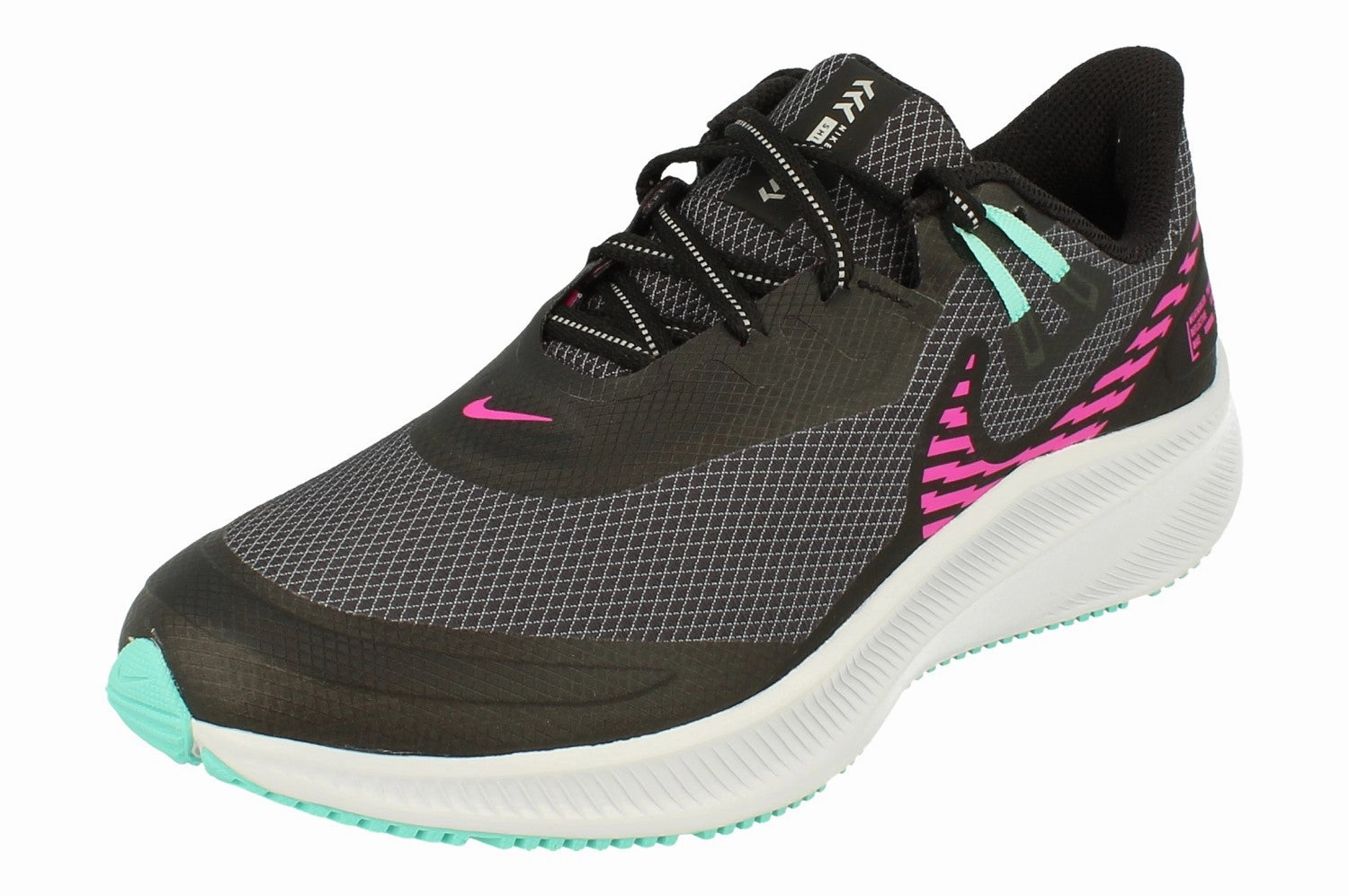 Nike Womens Quest 3 Shield CQ8893 010 motion control running shoes