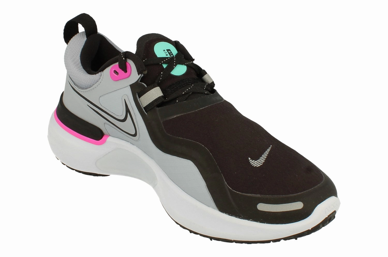 running in a strait area shoes Nike Womens React Miler Shield Cq8249 400
