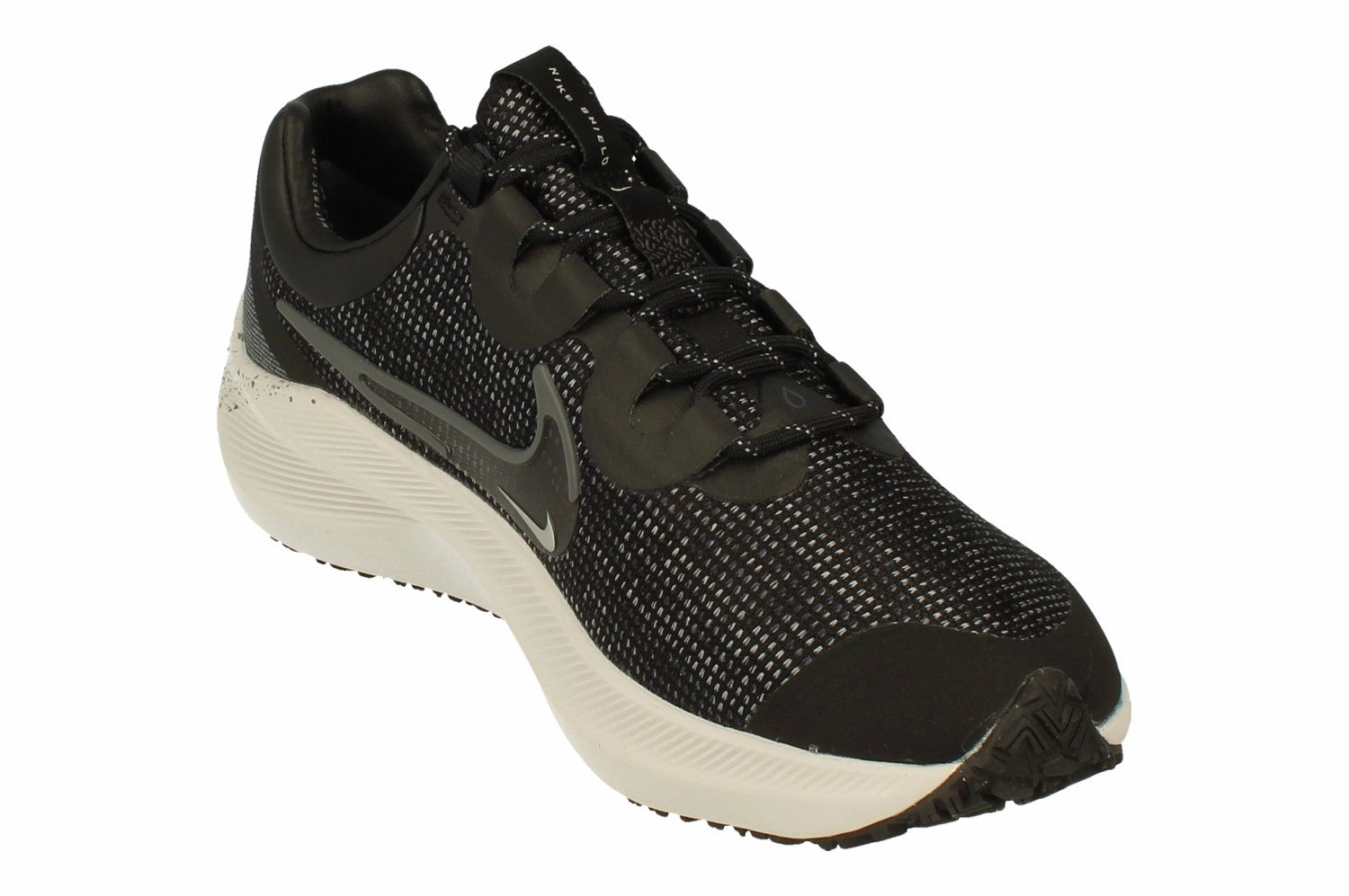 Nike Womens Zoom Winflo 8 Shield DC3730 001 running in a coastal area