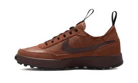 running in a park trail NikeCraft General Purpose Shoe Tom Sachs Field Brown