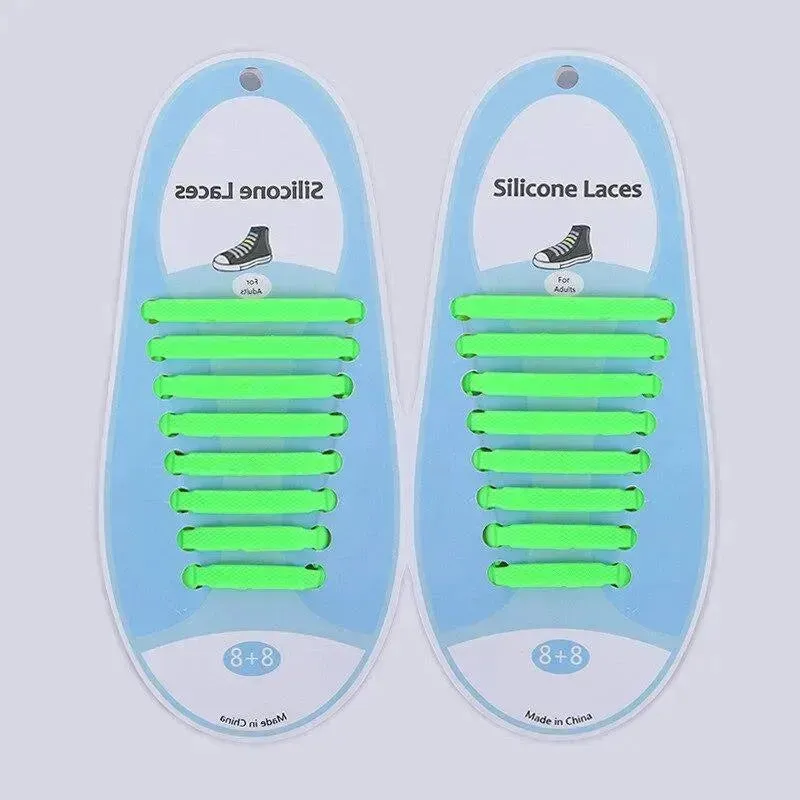 No Tie Shoelaces, Silicone Laces 16pcs/lot