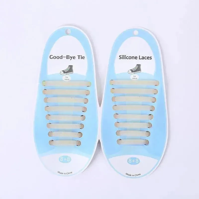 No Tie Shoelaces, Silicone Laces 16pcs/lot