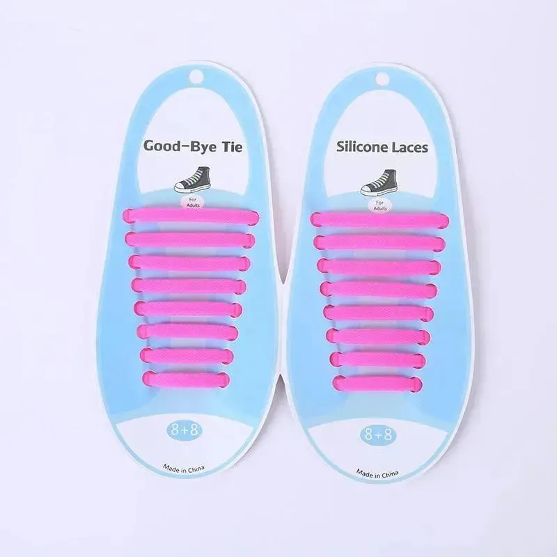 No Tie Shoelaces, Silicone Laces 16pcs/lot