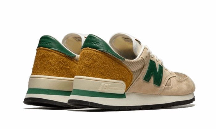 Minimalist Styling New Balance 990 v1 Made In USA Tan Green