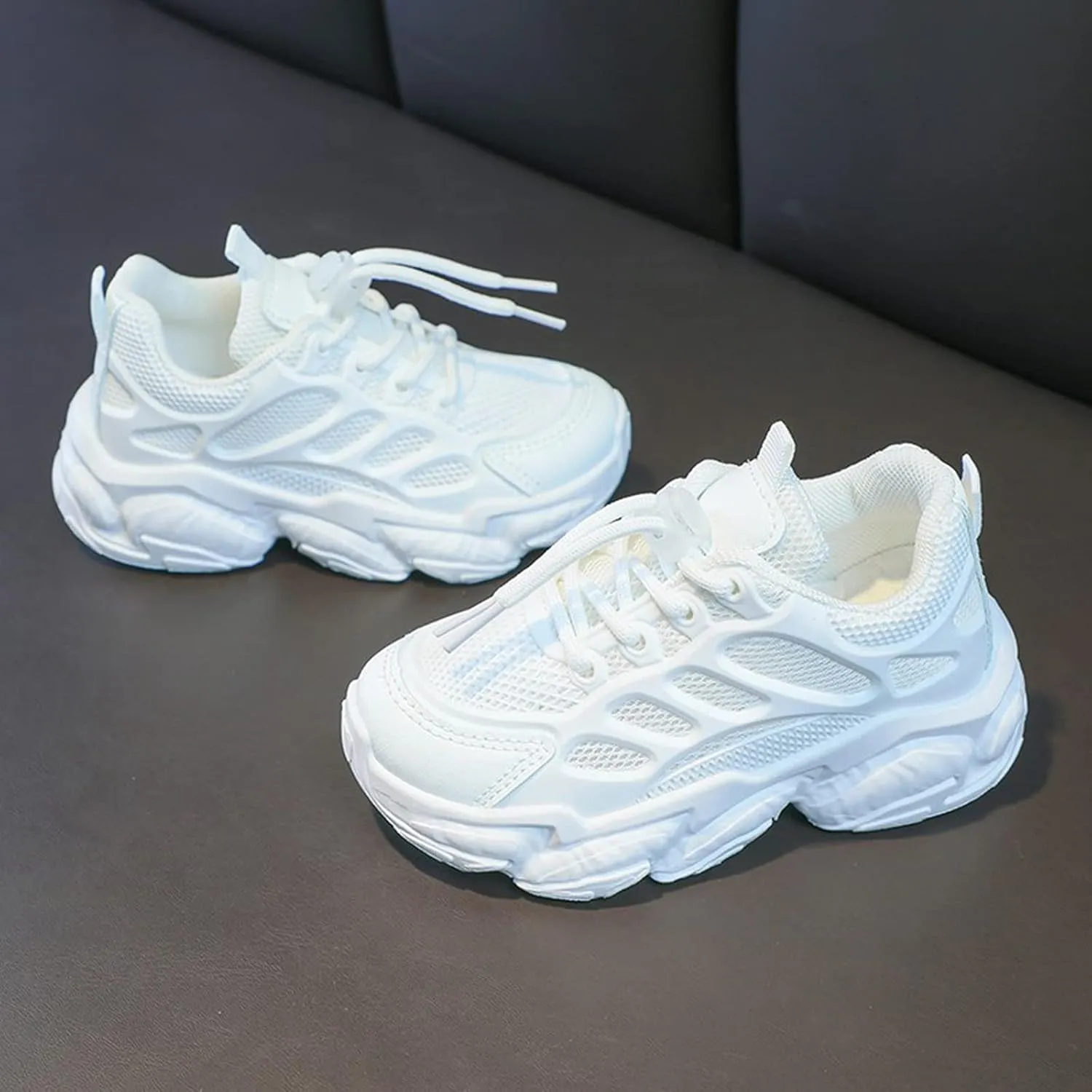 Non-Slip Sports Shoes Lightweight Kids Unisex Comfortable Breathable Strap Athletic Running Walking Tennis Shoes