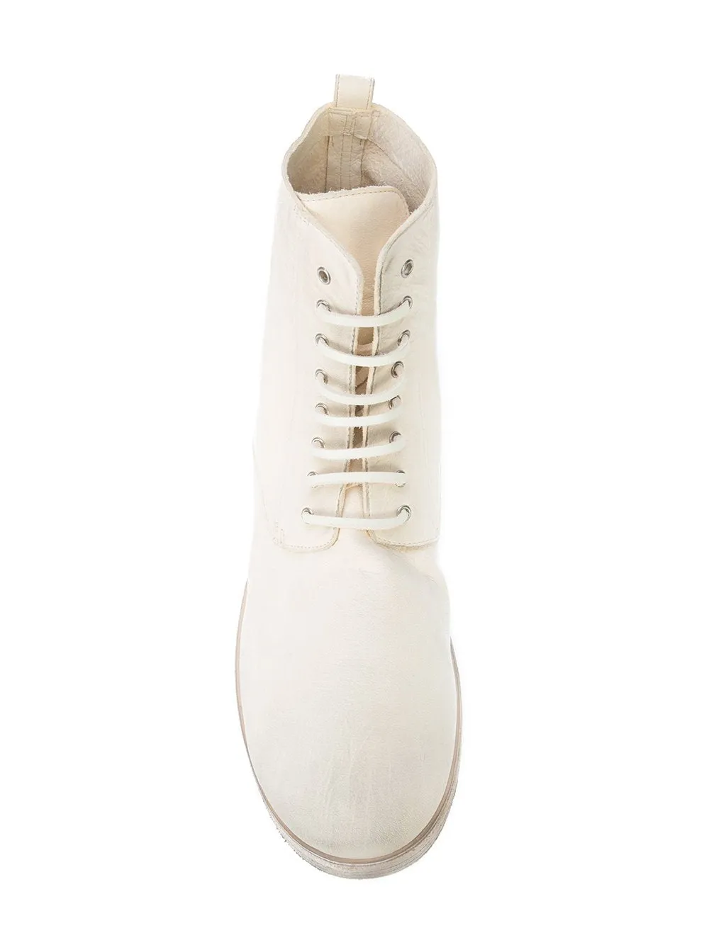Off White Deer Leather Lista Ankle Boot