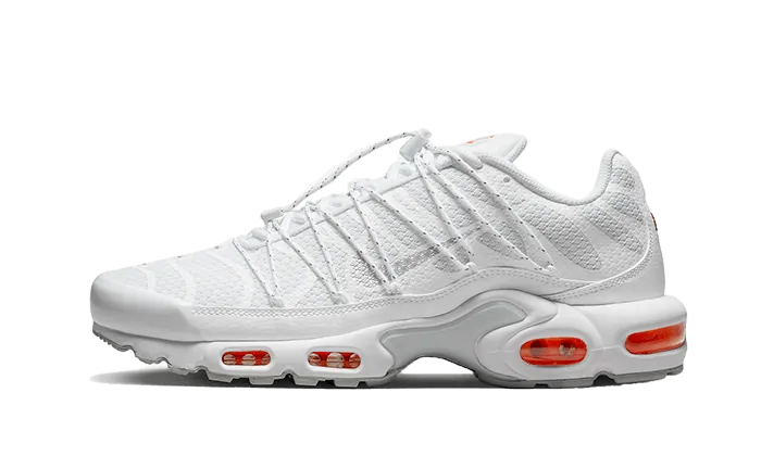 Nike Air Max Plus Utility White Safety Orange Luxurious Touch Adaptive Fit Design