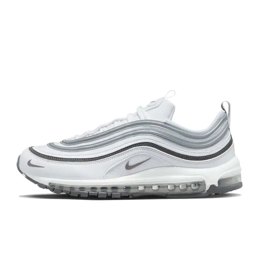Nike Air Max 97 White Silver Grey Quick Move Abrasion Resistant Mesh