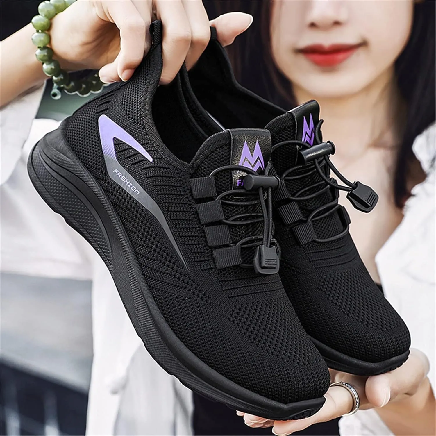 Orthopedic Shoes for Women Running Walking Fashion Strappy Volleyball Shoe Canvas Mesh Knit Low Top Casual Shoes