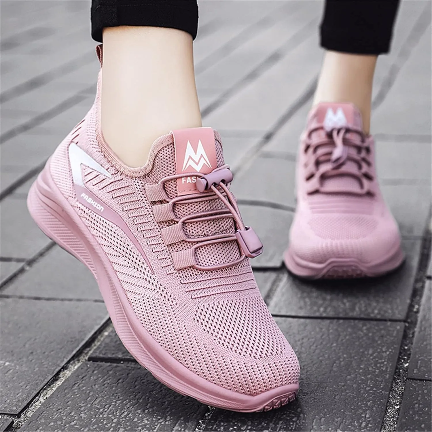 Orthopedic Shoes for Women Running Walking Fashion Strappy Volleyball Shoe Canvas Mesh Knit Low Top Casual Shoes