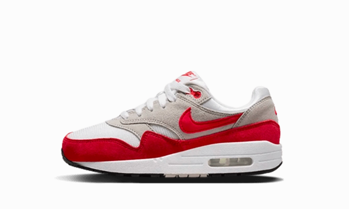 Neutral Stride Design Nike Air Max 1 White University Red Enfant