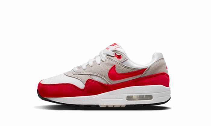 Supportive arch Nike Air Max 1 White University Red Enfant