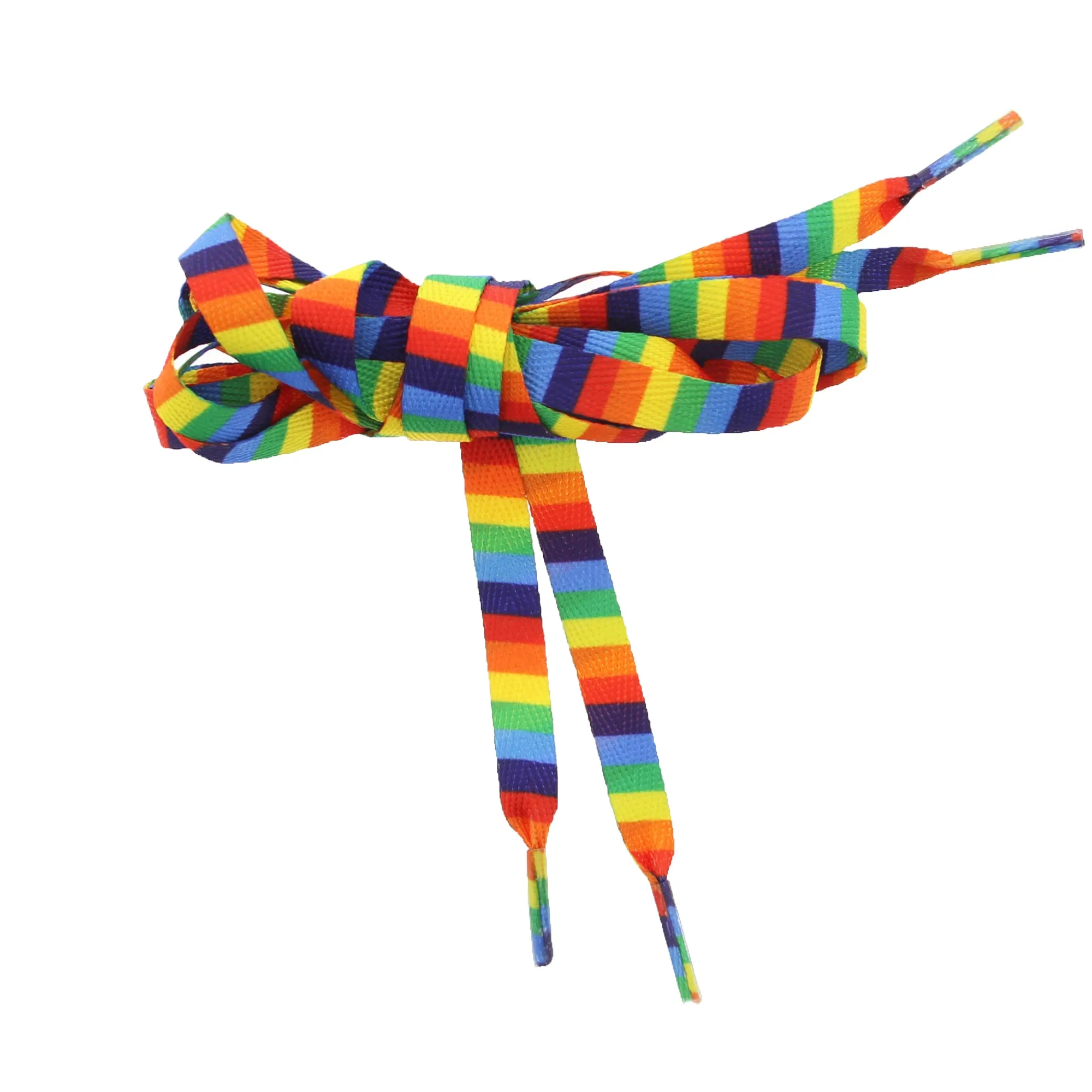 Pair of Rainbow Stripe Shoelaces