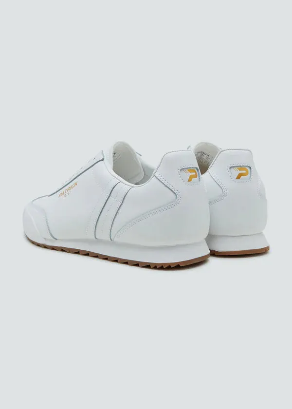 Patrick Rio Leather Trainers White/White - 1511