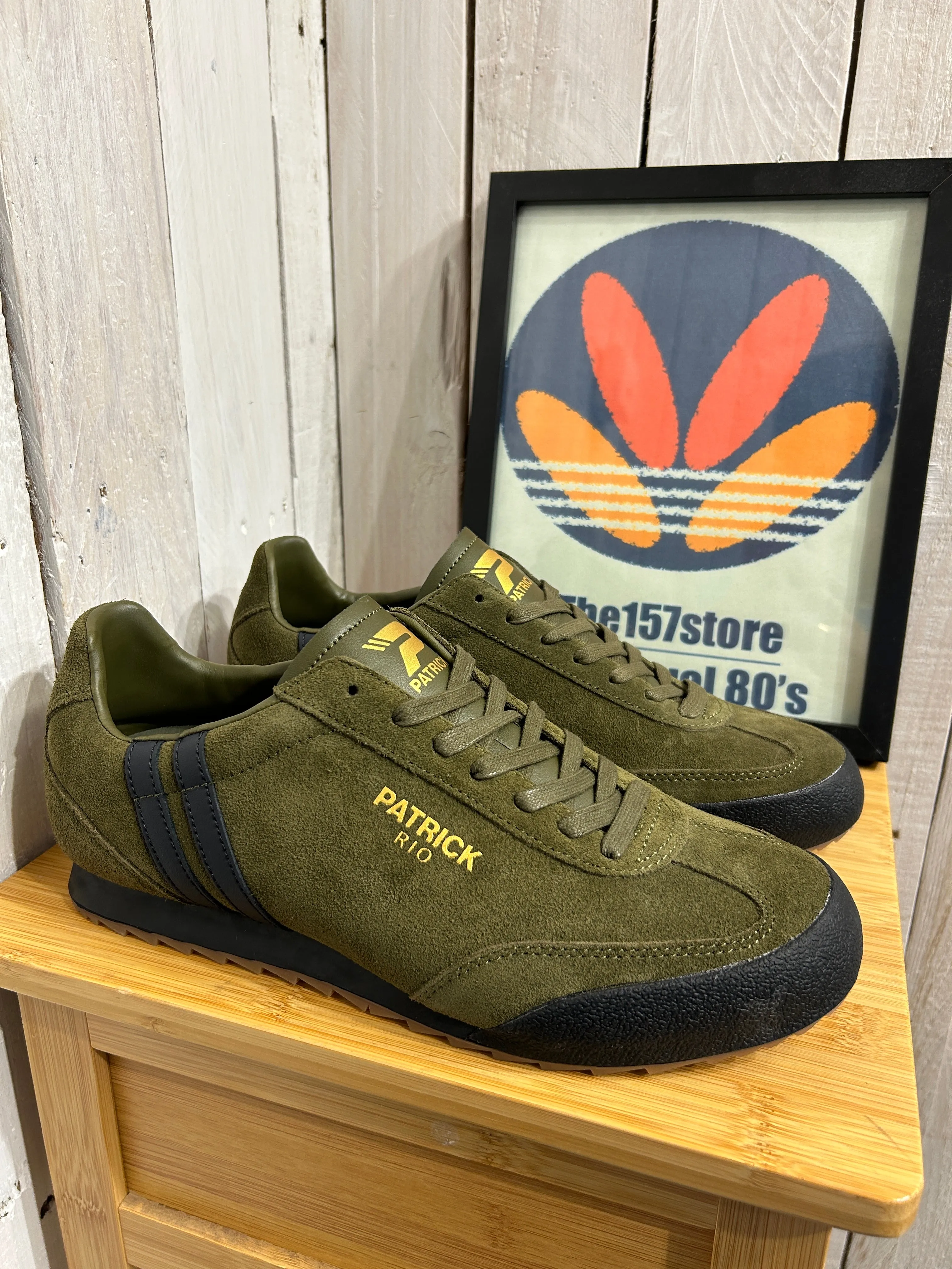 Patrick Rio Suede Trainers - Olive