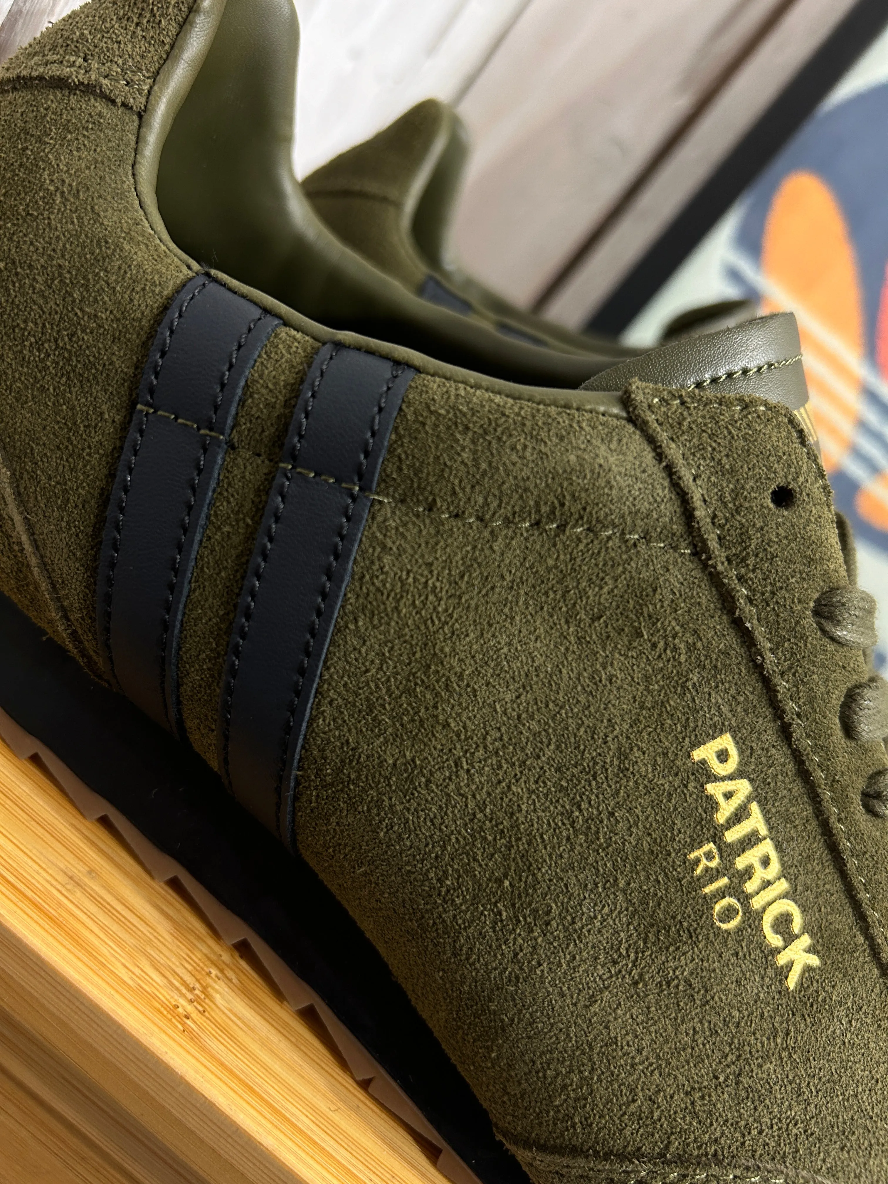 Patrick Rio Suede Trainers - Olive