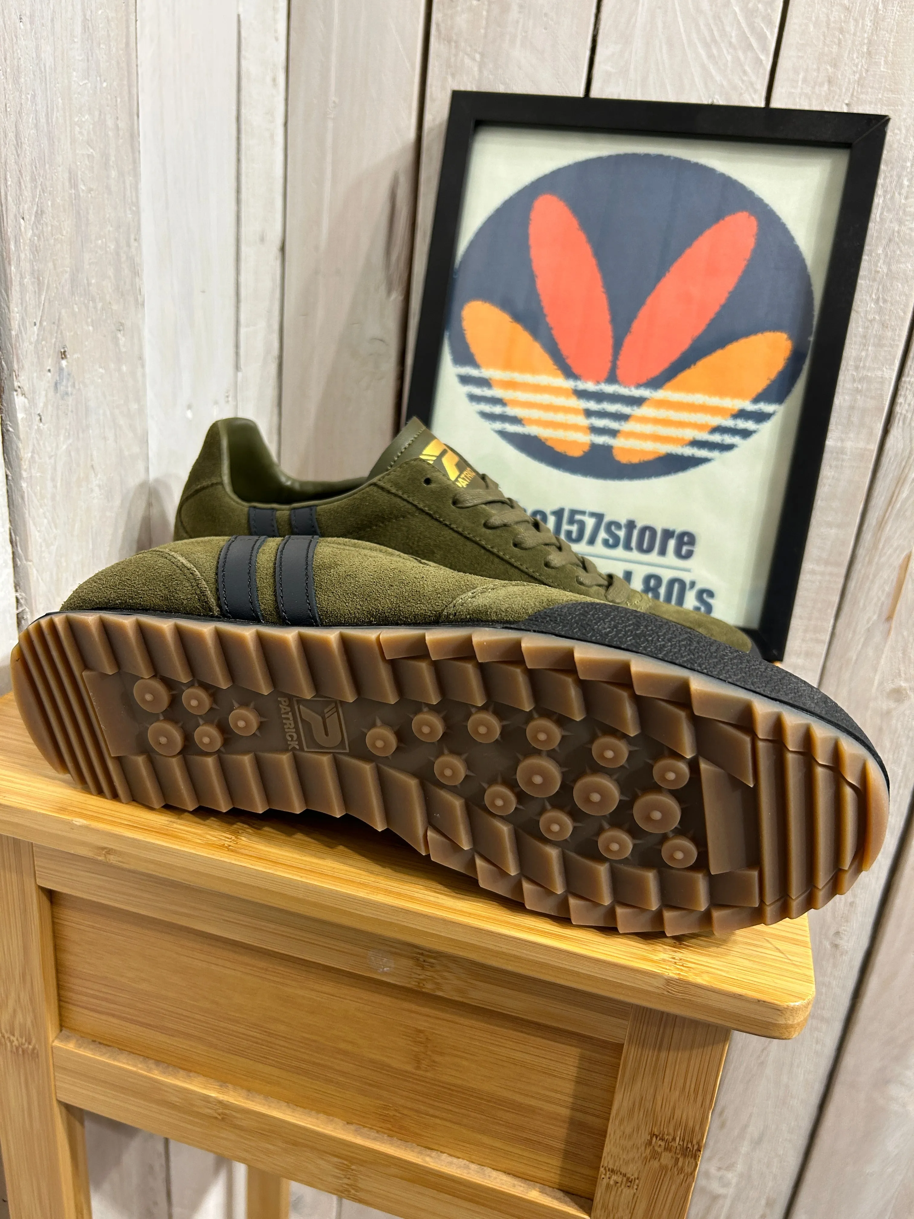 Patrick Rio Suede Trainers - Olive