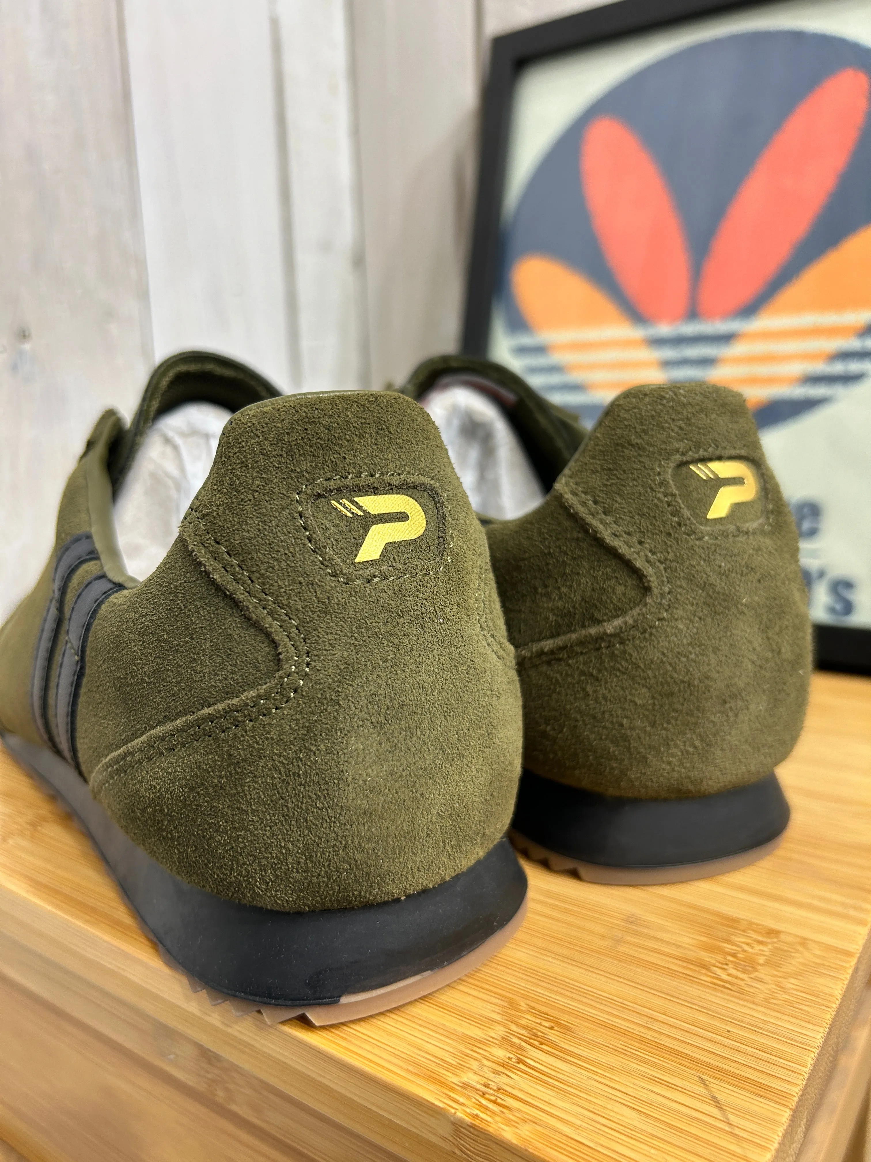 Patrick Rio Suede Trainers - Olive