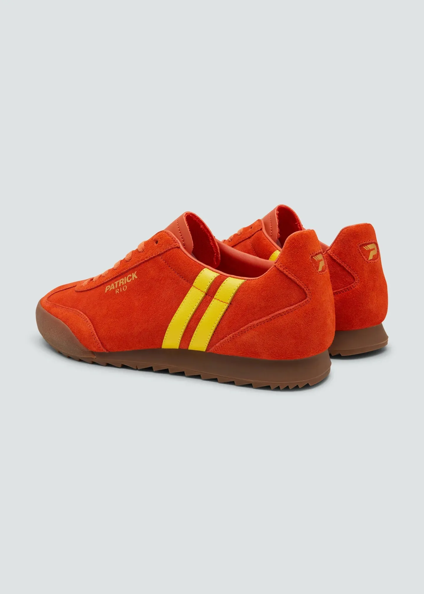 Patrick Rio Suede Trainers Orange/Yellow
